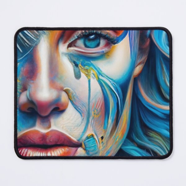 Item preview, Blue woman face designed and sold by ArtFeverShop.