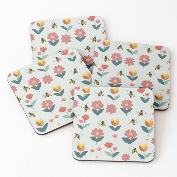 Item preview, Flower and Bee Pattern designed and sold by hanas-graphics.