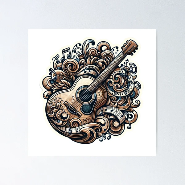 アート・デザイン・音楽 kruherstars Stylish Acoustic Guitar