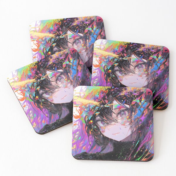 Item preview, Beautiful Rainbow Paint Splash Anime Girl designed and sold by bubblegoth.