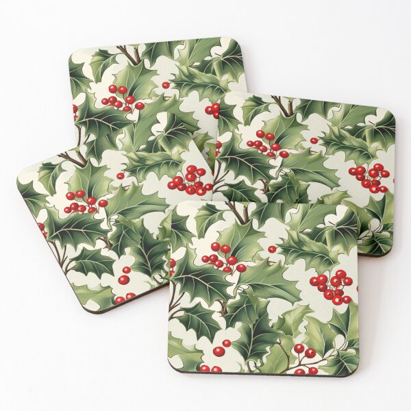 Item preview, Holly Berries print designed and sold by PaperieJennifer.