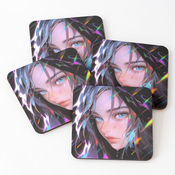 Item preview, Cool Colorful Neon Streaked Anime Girl designed and sold by bubblegoth.