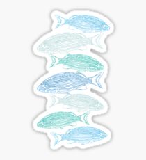 Abstract Fishing Sticker