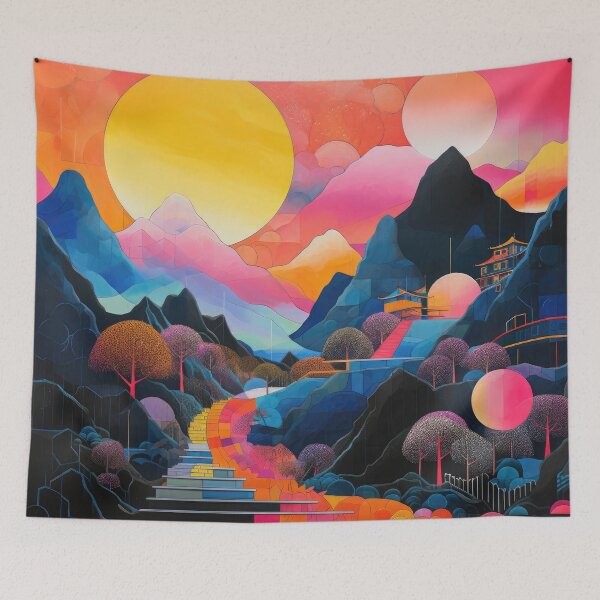 Item preview, Explore "Simplistic & Minimalistic Japanese Landscapes" with Majestic Beauty designed and sold by ArtificialGenes.