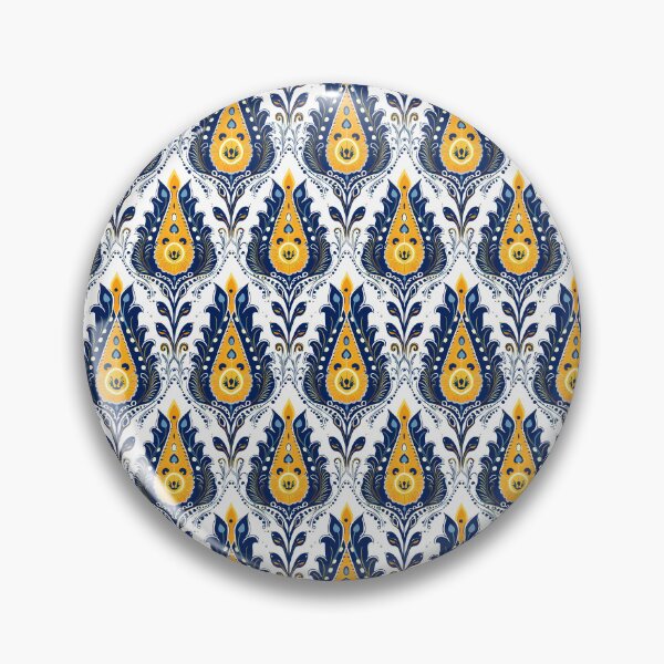 Item preview, Boteh Jegheh Pattern in Blue and Yellow designed and sold by 89BLACK.