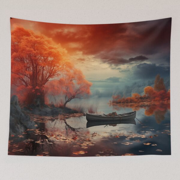 Item preview, Canoe on an Autumn Lake designed and sold by Matt's Artificial Nature.