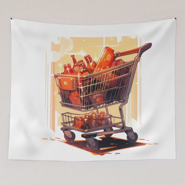 Item preview, Shopping Cart Full of Gifts designed and sold by KaleidoKiosk.