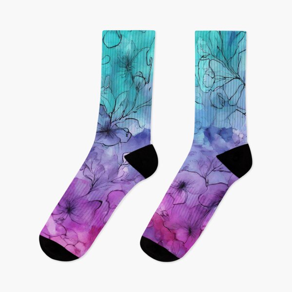 Item preview, The graphic shows a field of flowers. Three bright colors dominate: blue, purple and pink, creating a harmonious whole. designed and sold by My-fake-places.