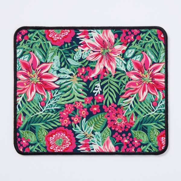 Item preview, Christmassy preppy pattern with poisettia designed and sold by FK-UK.