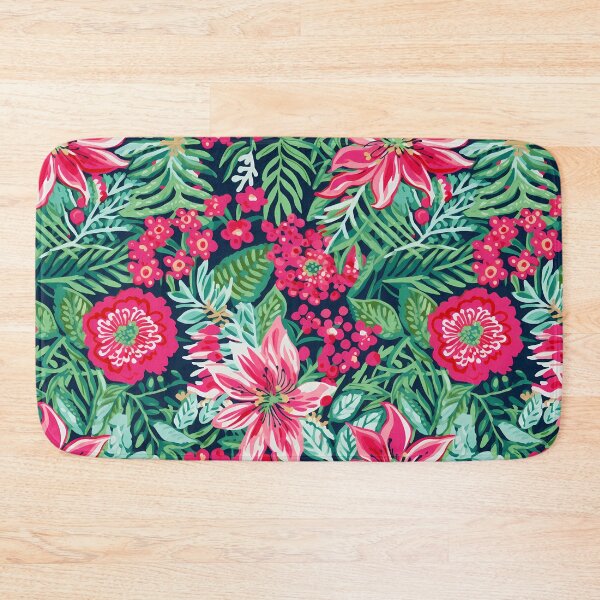 Item preview, Christmassy preppy pattern with poisettia designed and sold by FK-UK.