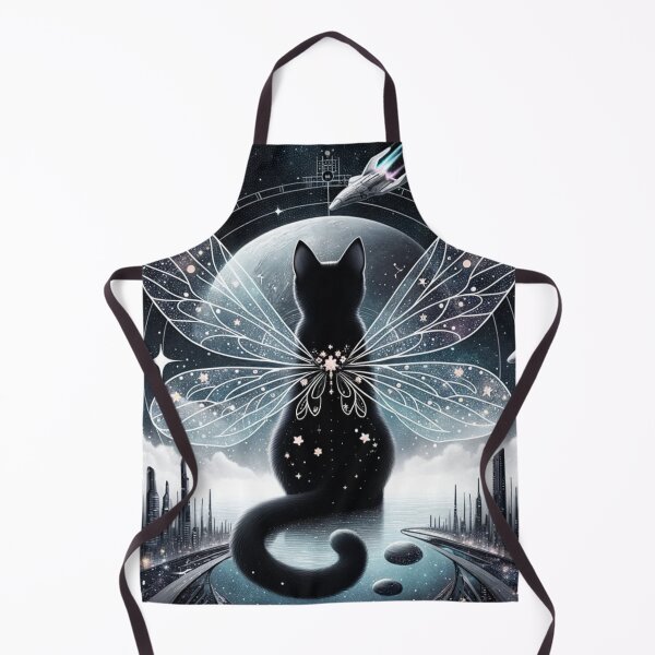 Item preview, Black Cat Fairy Over the Moon: Enchanted Night Sky Graphic designed and sold by BeautBoldBasic.