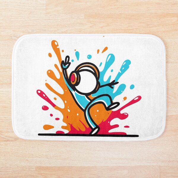 Item preview, Stickman Groove with a Splash of Graffiti designed and sold by ComputeUnit.