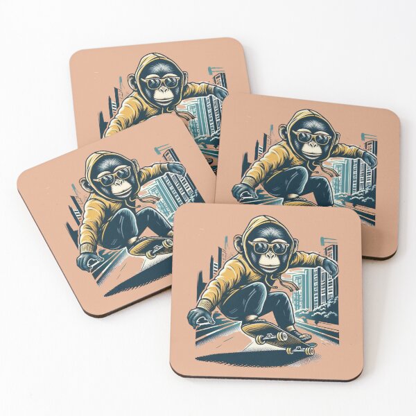 Item preview, Monkey Skateboarding designed and sold by Myra365Art.