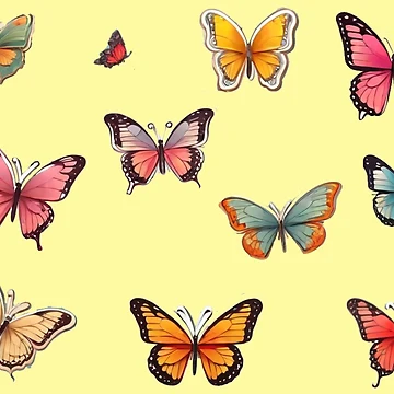 Artwork thumbnail, Colorful Butterflies by Rislam