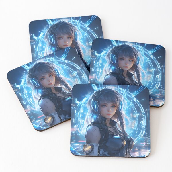 Item preview, Futuristic Cyber Cute Anime Girl designed and sold by DGitaldreamgirl.