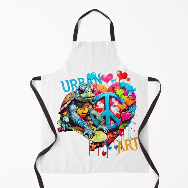 Item preview, Urban tortoise with skateboard and peace love graffiti designed and sold by PETS ABC.