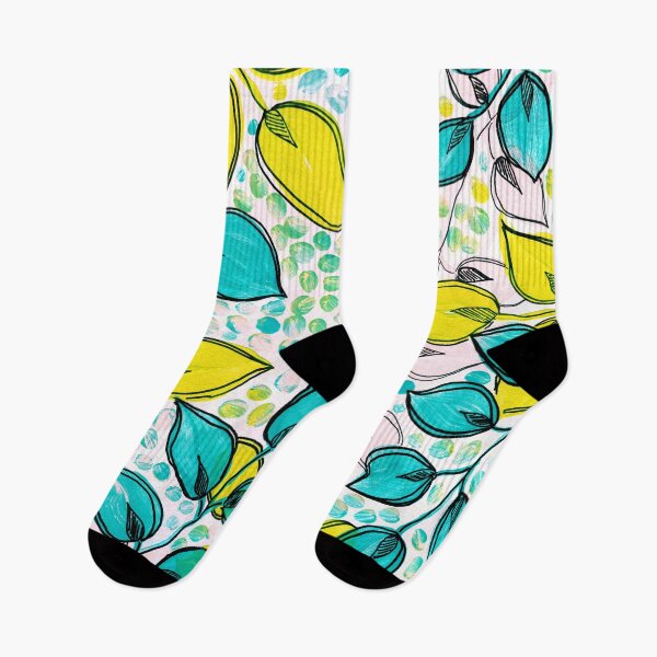 Item preview, Summer Leaves - Teal and Yellow designed and sold by BlueZenStudio.