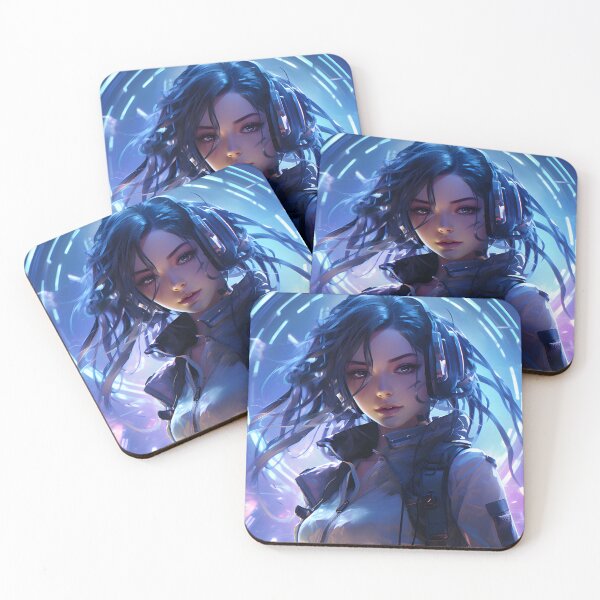 Item preview, Futuristic Cyber Cute Anime Girl designed and sold by DGitaldreamgirl.