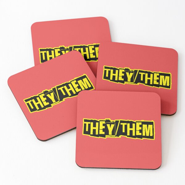 Item preview, Punk Pronouns: They/Them (yellow) designed and sold by roastbeefk.