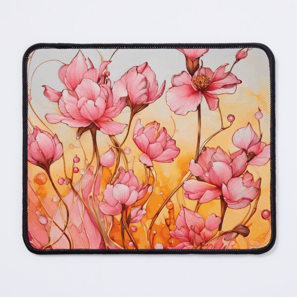 Item preview, Realistic pink and orange iris flower 3D - expressive botanical pattern. designed and sold by My-fake-places.