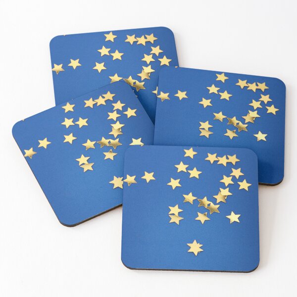 Item preview, gold stars on blue designed and sold by Cecil Bee.