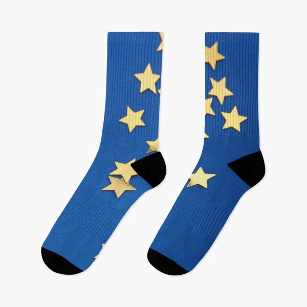 Item preview, gold stars on blue designed and sold by Cecil Bee.