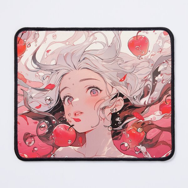 Item preview, Beautiful Red Underwater Apple Bobbing Anime Girl designed and sold by bubblegoth.
