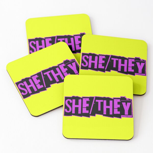Item preview, Punk Pronouns: She/They (purple) designed and sold by roastbeefk.