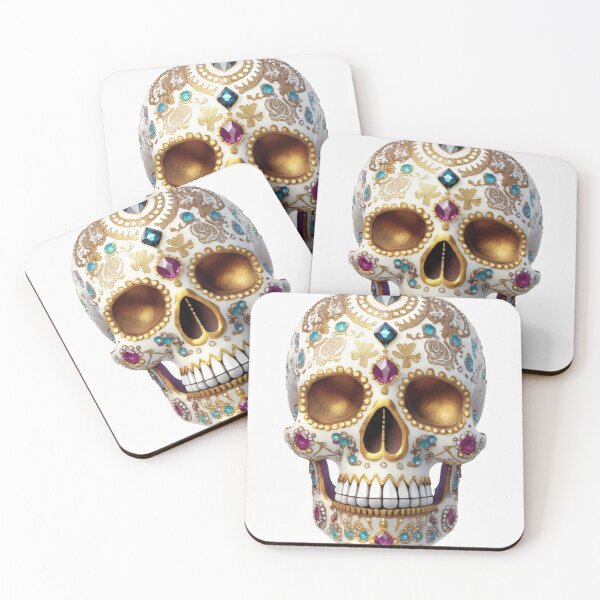 Item preview, Jewel Encrusted Day of the Dead Sugar Skull designed and sold by andi2966.