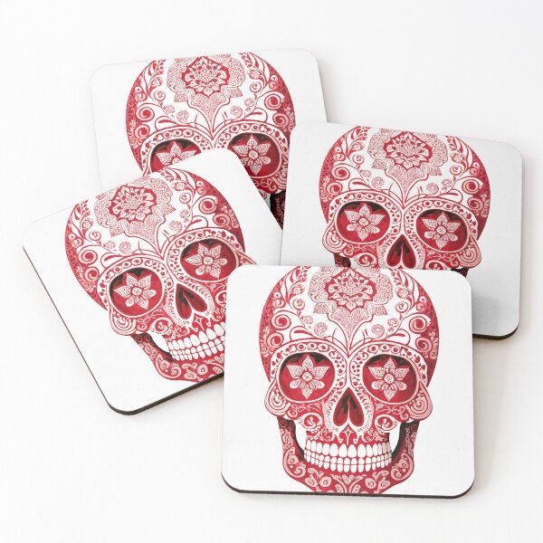 Item preview, Red Paisley Sugar Skull designed and sold by andi2966.
