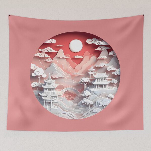 Item preview, Chinese landscape papercut designed and sold by WalterGomes.