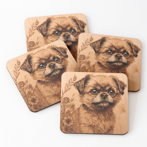 Item preview, Brussels Griffon: The Charismatic Heart of Wood (Pyro Pets Art - 094) designed and sold by pyropetsart.