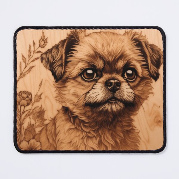 Item preview, Brussels Griffon: The Charismatic Heart of Wood (Pyro Pets Art - 094) designed and sold by pyropetsart.