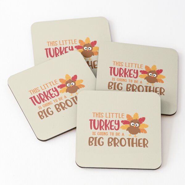 Item preview, This Little Turkey Is Going To Be A Big Brother Sibling Baby Announcement designed and sold by ArtMeetsPizza.