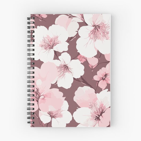 Item preview, Cherry Flower Pattern on Dark Coral Pink  designed and sold by GraphicsClub.