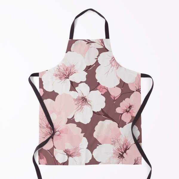 Item preview, Cherry Flower Pattern on Dark Coral Pink  designed and sold by GraphicsClub.