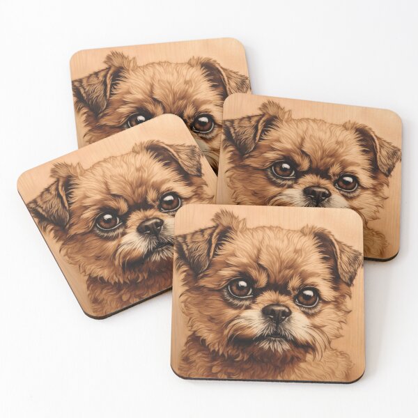 Item preview, Brussels Griffon: The Charismatic Heart of Wood (Pyro Pets Art - 095) designed and sold by pyropetsart.