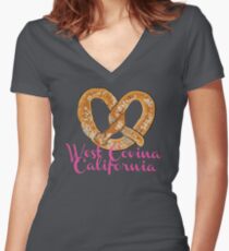 West Covina California Women's Fitted V-Neck T-Shirt