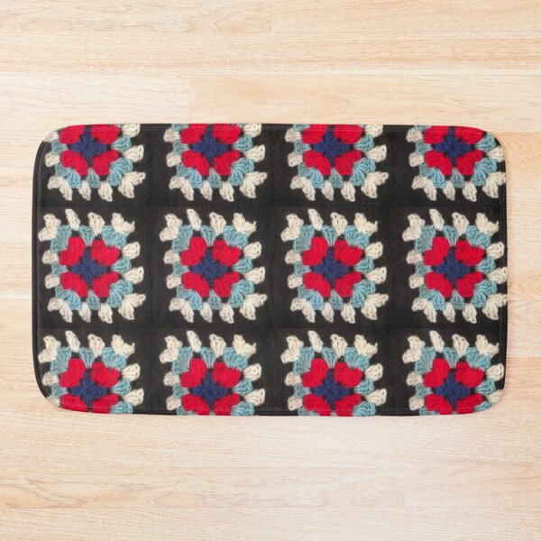Item preview, Blues and hot pink granny square designed and sold by Phoebew03.