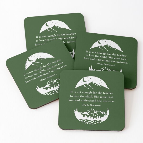 Item preview, Montessori Quote Love the Universe designed and sold by CloudInABucket.