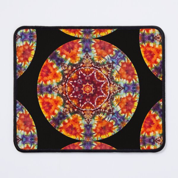 Item preview, Original Tie Dye Art - Red Star Mandala Circle Version designed and sold by Platypus-Tee.