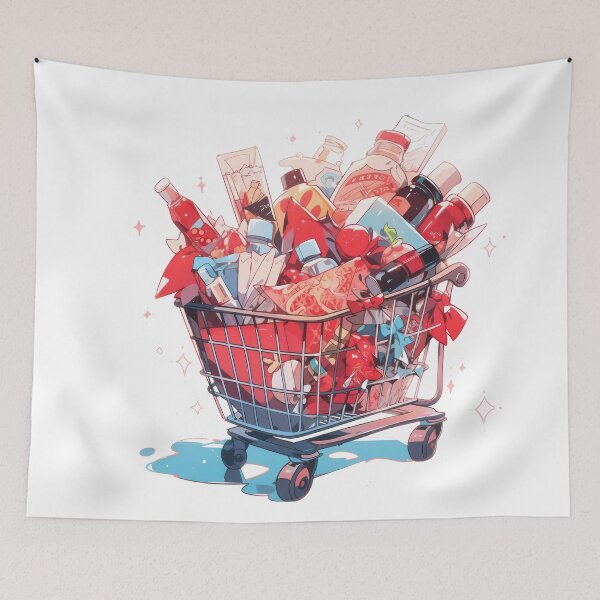 Item preview, Shopping Cart Full of Gifts designed and sold by KaleidoKiosk.