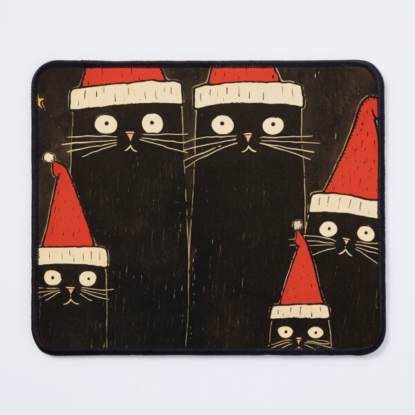 Item preview, Black Cats in Santa Hats designed and sold by Artlizzard.