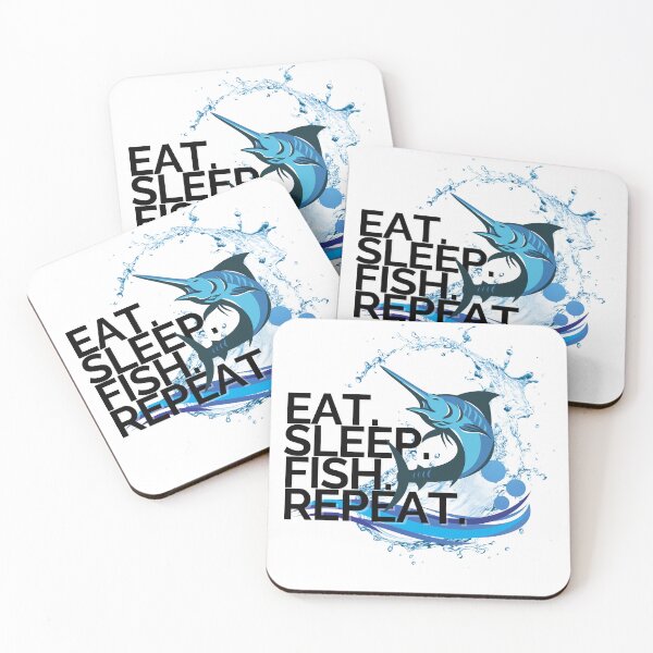 Item preview, Comer dormir pescar repetir, marlin azul designed and sold by cocokara999.