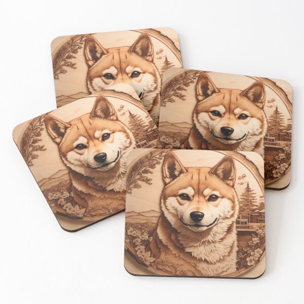 Item preview, Shiba Inu: The Noble Spirit of Wood (Pyro Pets Art - 088) designed and sold by pyropetsart.