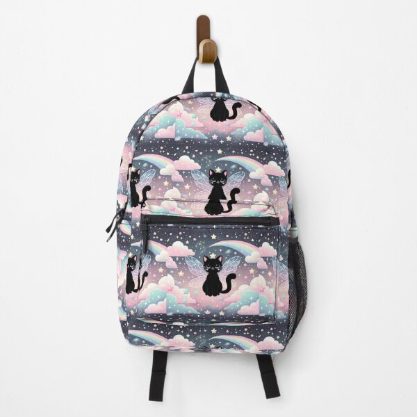 Item preview, Blush Enchantment: Black Cat Fairy in Pink Graphic designed and sold by BeautBoldBasic.