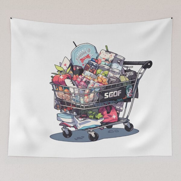 Item preview, Shopping Cart Full of Gifts designed and sold by KaleidoKiosk.