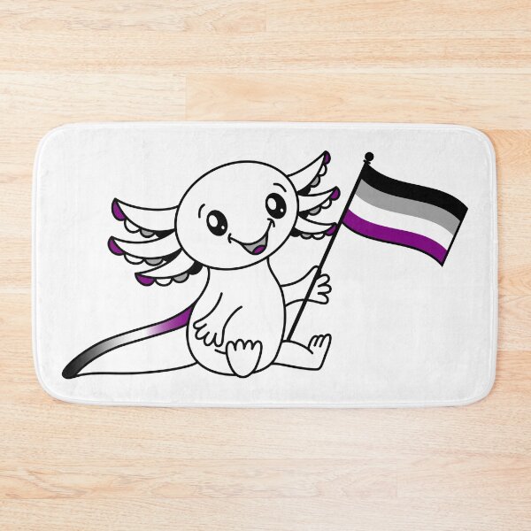 Item preview, Cute Axolotl with Ace Asexual Pride Flag LGBTQ+ designed and sold by JoyfulJen.