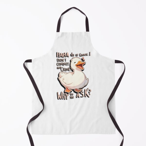 Item preview, Haha No Of Course I Didn't Commit Any Crimes Why Do You Ask Nervous Duck Hydroflask Sticker and Shirt Design by Zeesdesign designed and sold by ZEESDESIGN.