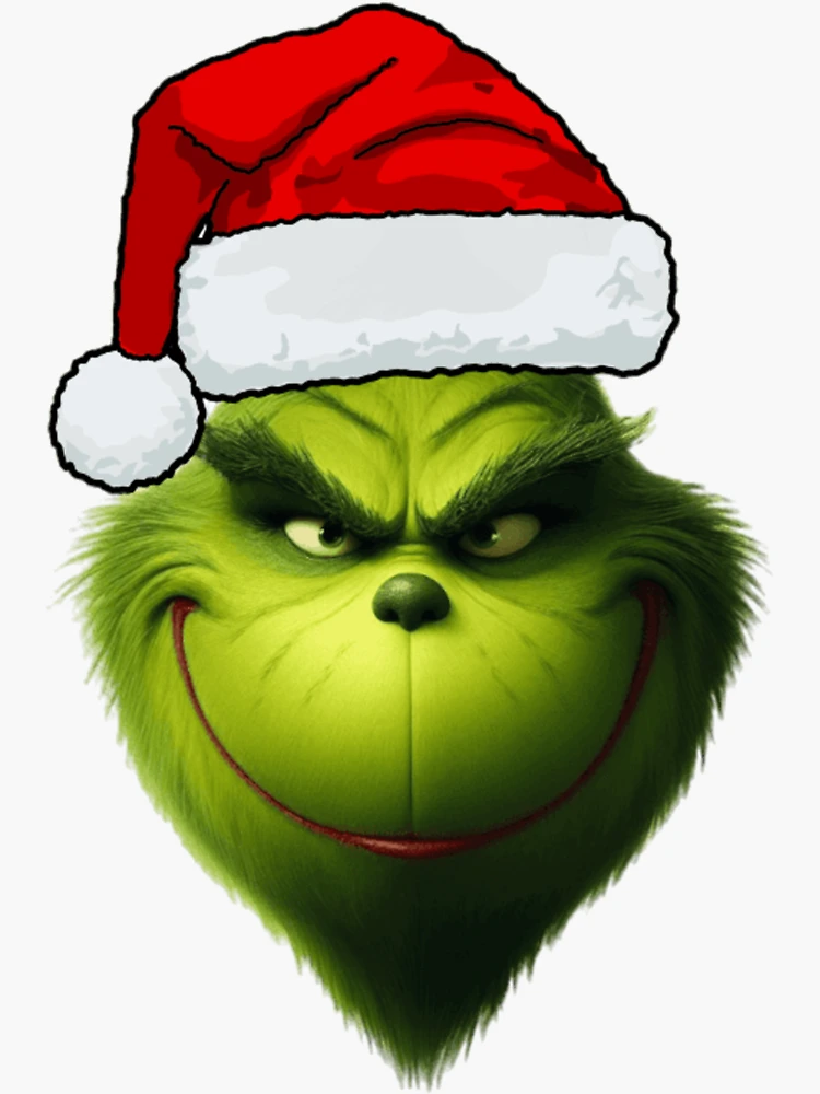 Animated Grinch With Santa Hat Grinch Smiling With Santa Hat - Main Image